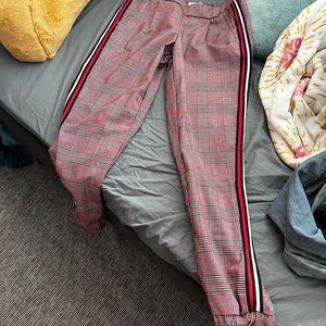 Plaid joggers size 9
